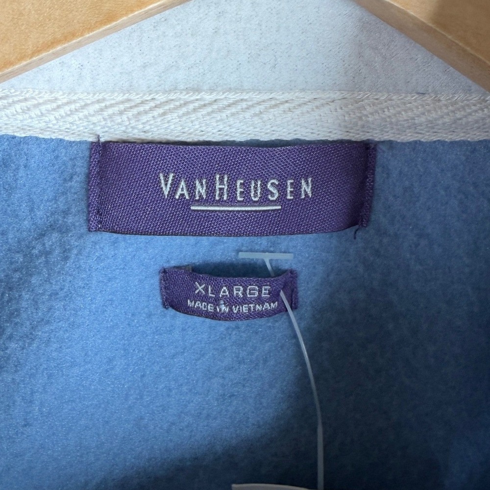New Van Heusen Sleeveless Fleece Vest size XL Light Blue - Picture 3 of 9